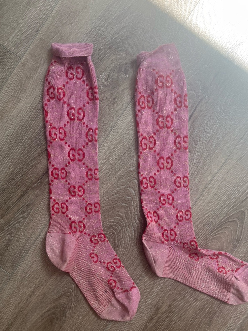 Authentic Gucci GG Monogram Socks ā Pink/Fuschia